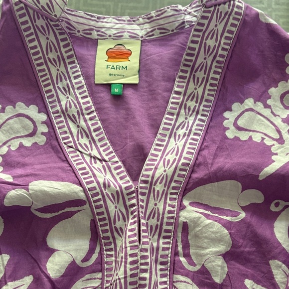 Farm Rio Purple and White Floral Dress - Picture 3 of 5